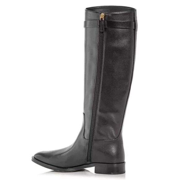 New Tory Burch Everly Strap Riding Boot Perfect Black Leather size 7W - Picture 3 of 7